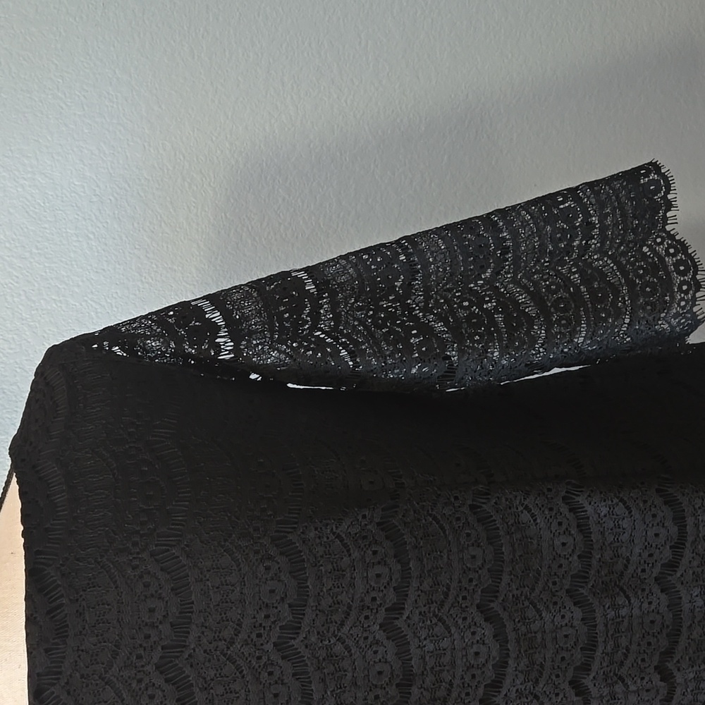 WHBM Scalloped Victorian Lace 3/4 Sleeve Midi Dress Lined Size Small - Picture 11 of 15